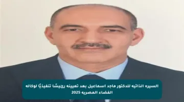 السيرة الذاتية للدكتور ماجد إسماعيل بعد تعيينه رئيسًا تنفيذيًا لوكالة الفضاء المصرية 2025